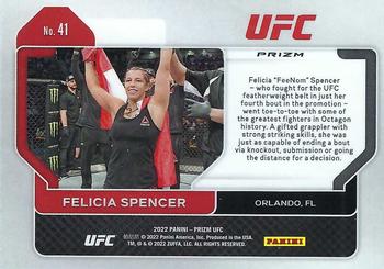 2022 Panini Prizm UFC - Hyper #41 Felicia Spencer Back