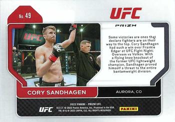 2022 Panini Prizm UFC - Hyper #49 Cory Sandhagen Back