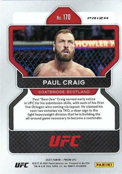 2022 Panini Prizm UFC - Hyper #170 Paul Craig Back