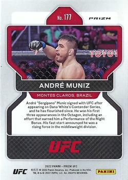 2022 Panini Prizm UFC - Hyper #177 Andre Muniz Back