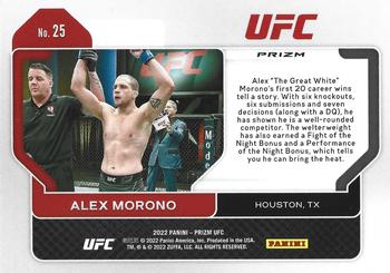 2022 Panini Prizm UFC - Ice #25 Alex Morono Back