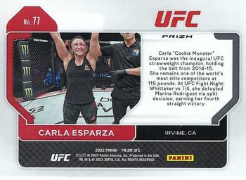 2022 Panini Prizm UFC - Ice #77 Carla Esparza Back