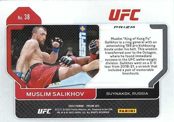 2022 Panini Prizm UFC - Pink Ice #38 Muslim Salikhov Back