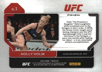2022 Panini Prizm UFC - Ruby Wave #3 Holly Holm Back