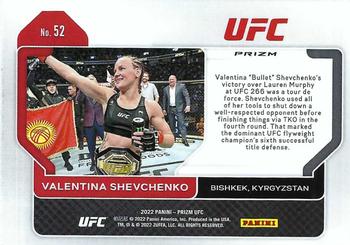 2022 Panini Prizm UFC - Ruby Wave #52 Valentina Shevchenko Back