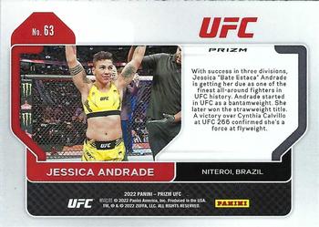 2022 Panini Prizm UFC - Ruby Wave #63 Jessica Andrade Back