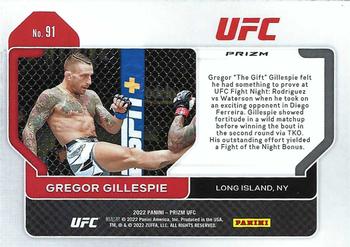 2022 Panini Prizm UFC - Ruby Wave #91 Gregor Gillespie Back