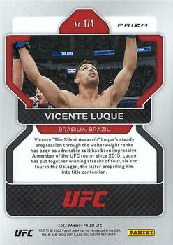 2022 Panini Prizm UFC - Ruby Wave #174 Vicente Luque Back