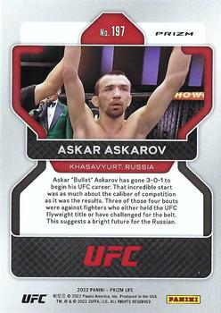 2022 Panini Prizm UFC - Ruby Wave #197 Askar Askarov Back