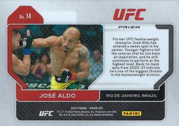 2022 Panini Prizm UFC - Silver #14 Jose Aldo Back