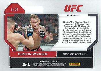2022 Panini Prizm UFC - Silver #21 Dustin Poirier Back