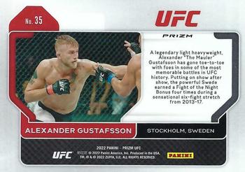 2022 Panini Prizm UFC - Silver #35 Alexander Gustafsson Back