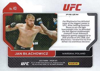 2022 Panini Prizm UFC - Silver #43 Jan Blachowicz Back