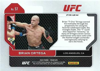 2022 Panini Prizm UFC - Silver #57 Brian Ortega Back