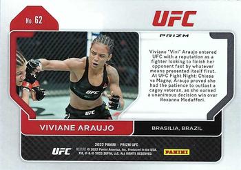 2022 Panini Prizm UFC - Silver #62 Viviane Araujo Back