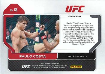 2022 Panini Prizm UFC - Silver #68 Paulo Costa Back
