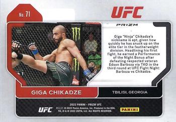 2022 Panini Prizm UFC - Silver #71 Giga Chikadze Back