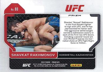 2022 Panini Prizm UFC - Silver #80 Shavkat Rakhmonov Back