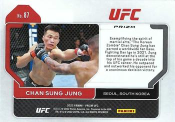 2022 Panini Prizm UFC - Silver #87 Chan Sung Jung Back