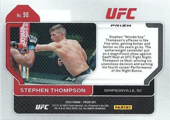 2022 Panini Prizm UFC - Silver #90 Stephen Thompson Back