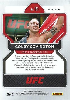 2022 Panini Prizm UFC - Silver #121 Colby Covington Back