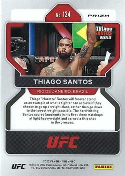 2022 Panini Prizm UFC - Silver #124 Thiago Santos Back