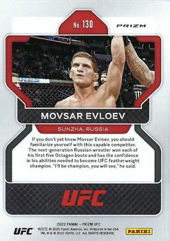 2022 Panini Prizm UFC - Silver #130 Movsar Evloev Back