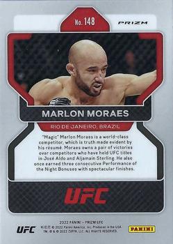 2022 Panini Prizm UFC - Silver #148 Marlon Moraes Back