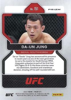 2022 Panini Prizm UFC - Silver #151 Da-un Jung Back