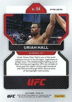 2022 Panini Prizm UFC - Silver #154 Uriah Hall Back