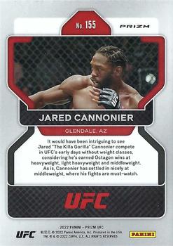 2022 Panini Prizm UFC - Silver #155 Jared Cannonier Back