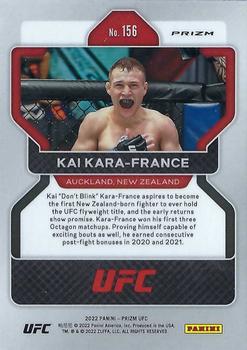 2022 Panini Prizm UFC - Silver #156 Kai Kara-France Back