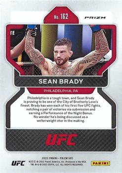 2022 Panini Prizm UFC - Silver #162 Sean Brady Back