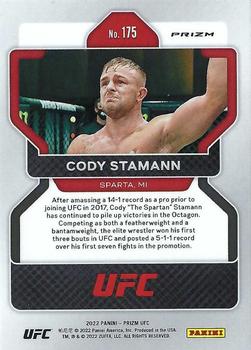 2022 Panini Prizm UFC - Silver #175 Cody Stamann Back