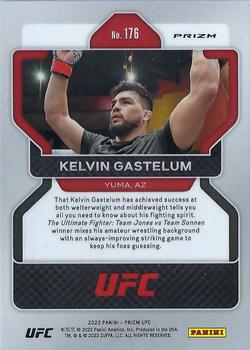 2022 Panini Prizm UFC - Silver #176 Kelvin Gastelum Back