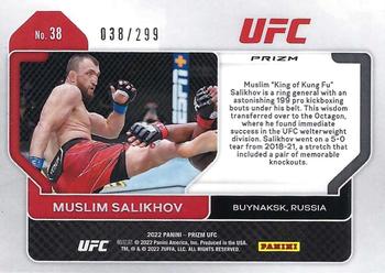 2022 Panini Prizm UFC - Red Prizms #38 Muslim Salikhov Back