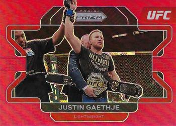 2022 Panini Prizm UFC - Red Prizms #44 Justin Gaethje Front