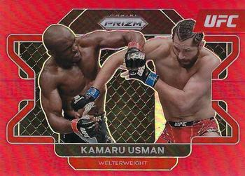 2022 Panini Prizm UFC - Red Prizms #54 Kamaru Usman Front