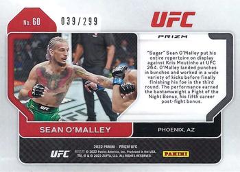 2022 Panini Prizm UFC - Red Prizms #60 Sean O'Malley Back