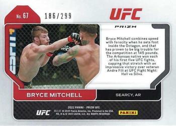 2022 Panini Prizm UFC - Red Prizms #67 Bryce Mitchell Back