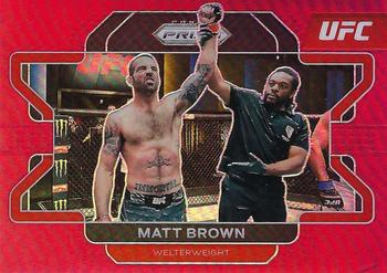 2022 Panini Prizm UFC - Red Prizms #76 Matt Brown Front