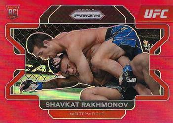 2022 Panini Prizm UFC - Red Prizms #80 Shavkat Rakhmonov Front