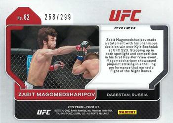 2022 Panini Prizm UFC - Red Prizms #82 Zabit Magomedsharipov Back