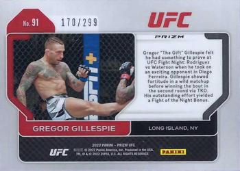 2022 Panini Prizm UFC - Red Prizms #91 Gregor Gillespie Back