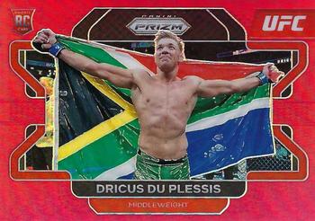 2022 Panini Prizm UFC - Red Prizms #92 Dricus du Plessis  Front