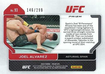 2022 Panini Prizm UFC - Red Prizms #93 Joel Alvarez Back