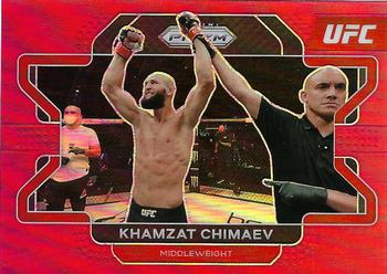 2022 Panini Prizm UFC - Red Prizms #94 Khamzat Chimaev Front