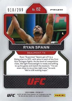 2022 Panini Prizm UFC - Red Prizms #152 Ryan Spann Back