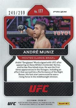 2022 Panini Prizm UFC - Red Prizms #177 Andre Muniz Back