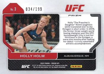 2022 Panini Prizm UFC - Blue Prizms #3 Holly Holm Back